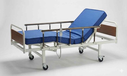 2 motorlu alüminyum yan korkuluklu hasta yatağı