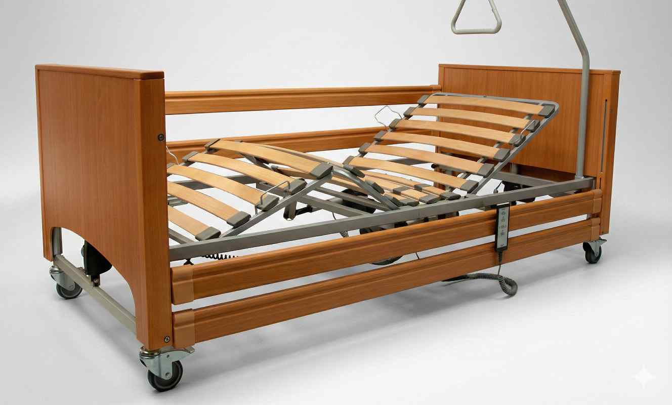 4 motorlu ahşap hasta yatağı